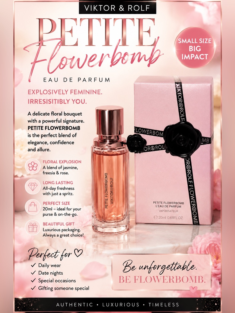 Viktor & Rolf Petite Flowerbomb Pink and Black Gift Set